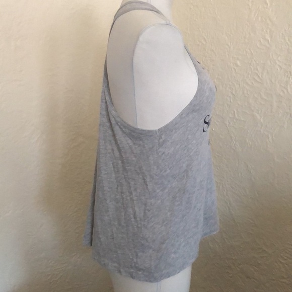 Wildfox Sail Swim Barefoot Get Lei’d Gray Black Trapeze Tank Top - Picture 5 of 9